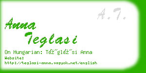 anna teglasi business card